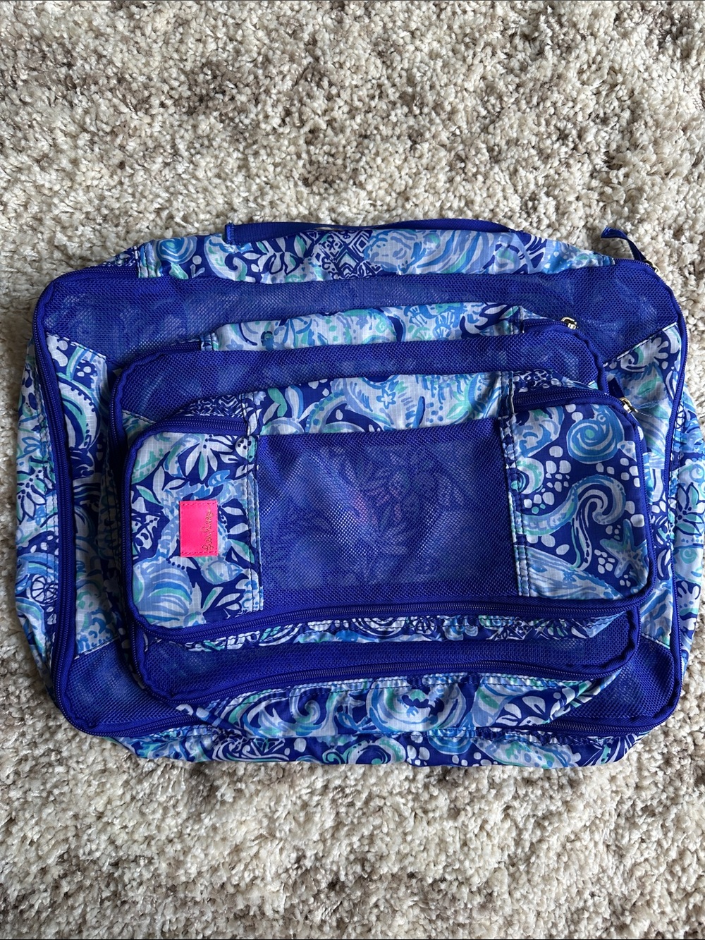 Lilly Pulitzer Blue Travel Packing Cube set